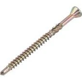 Шуруп для полов и паркета 3,2х50 мм, Torx 10, желтый с ум. потайной головкой 60гр, сверло (500)